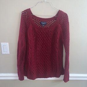👛👛american eagle outfitters crotchet long slee